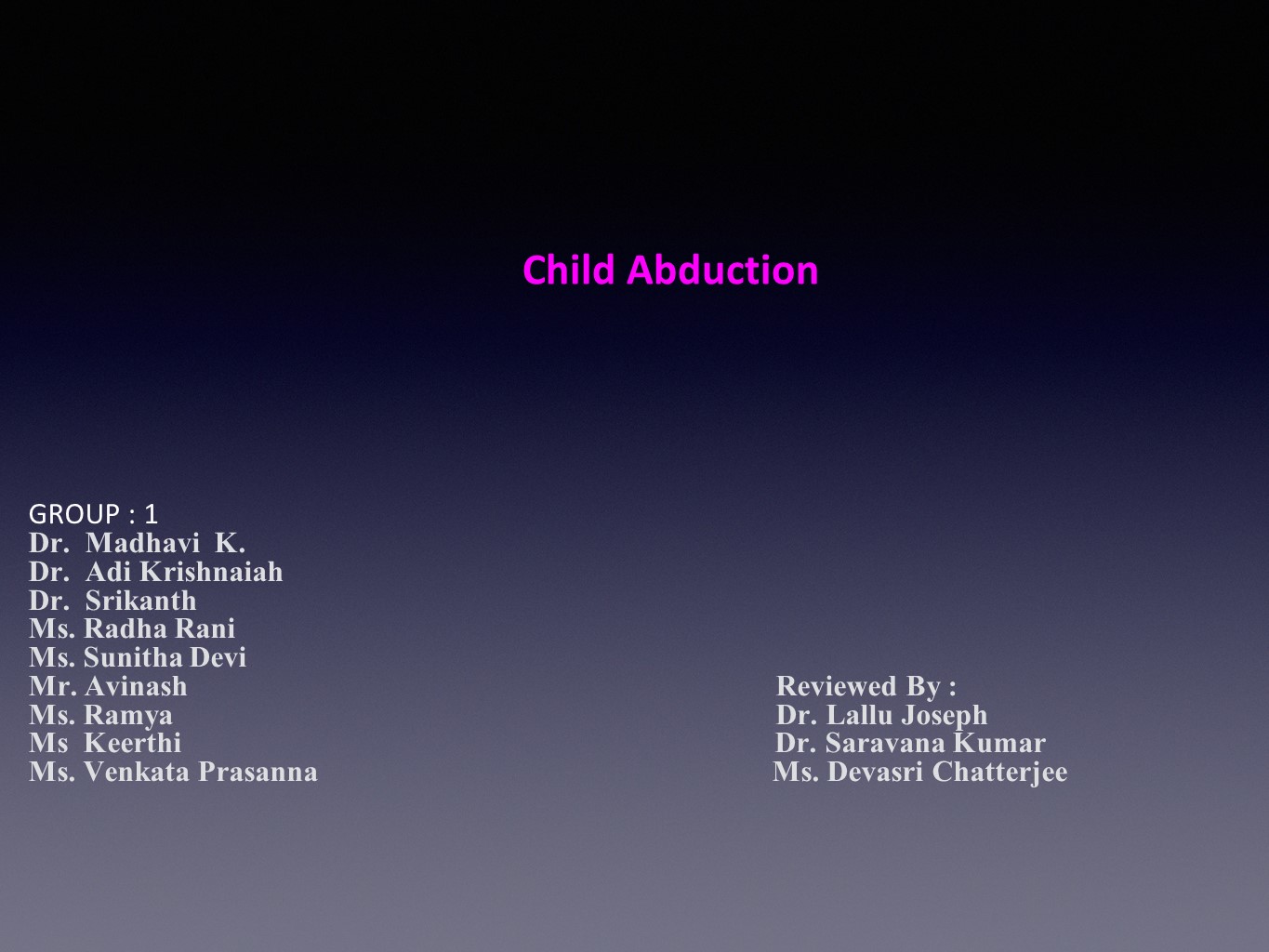 Child Abduction